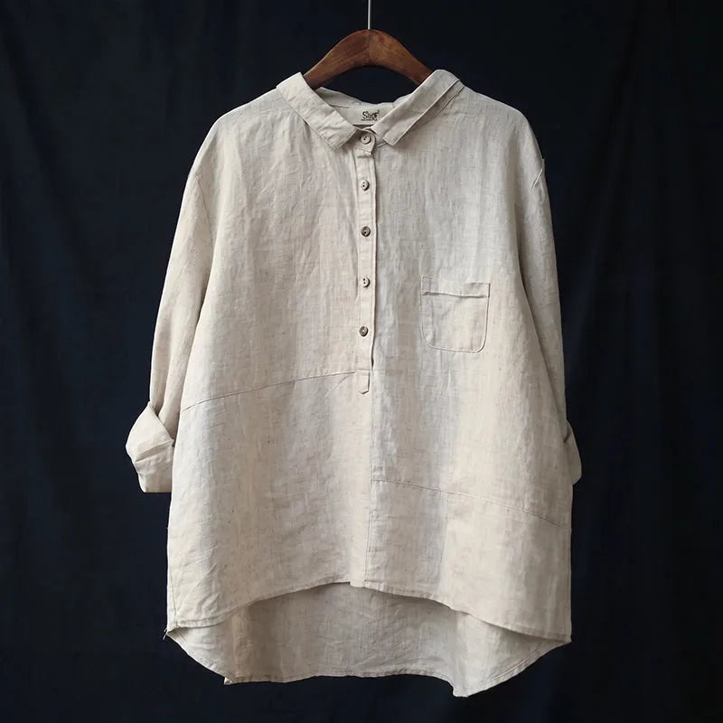Women’s Relaxed Textured Button-Front Shirt