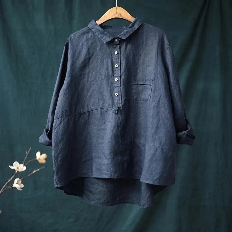 Women’s Relaxed Textured Button-Front Shirt
