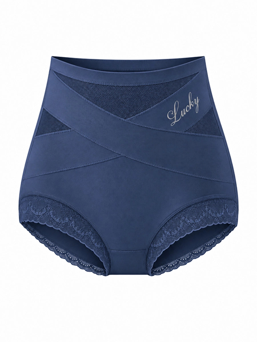 Lace-Trim High-Waist Briefs for Everyday Outfits