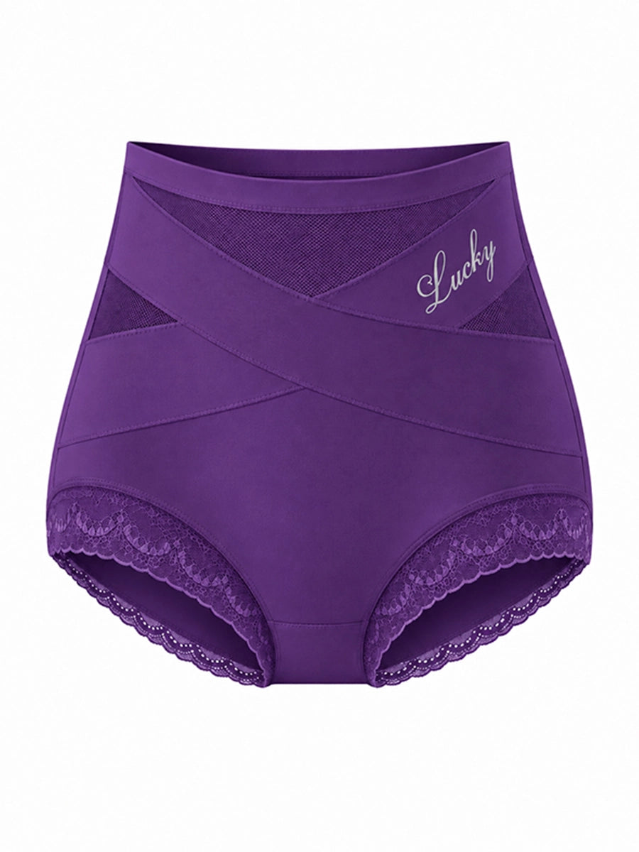 Lace-Trim High-Waist Briefs for Everyday Outfits