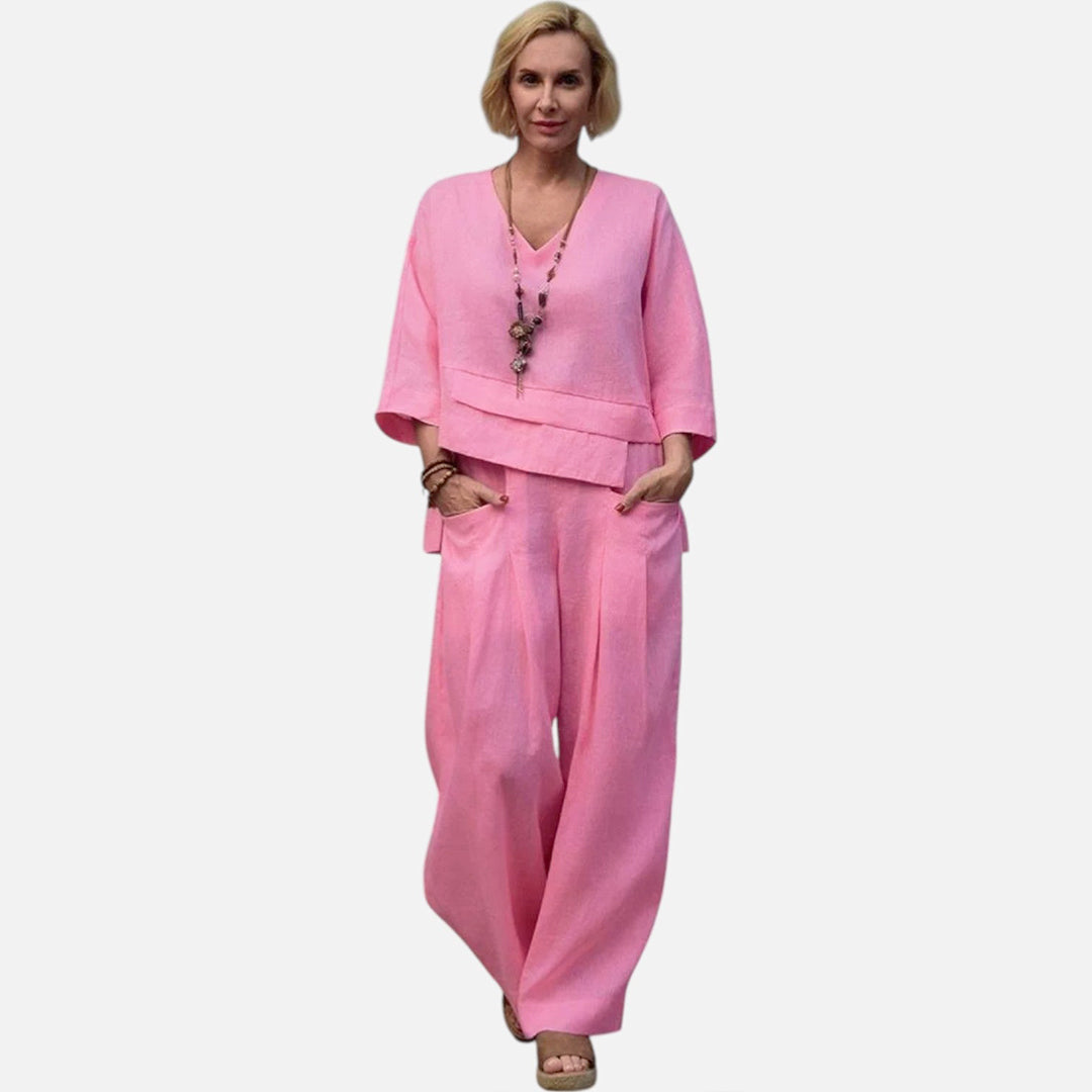 Relaxed Two-Piece Wide-Leg Set
