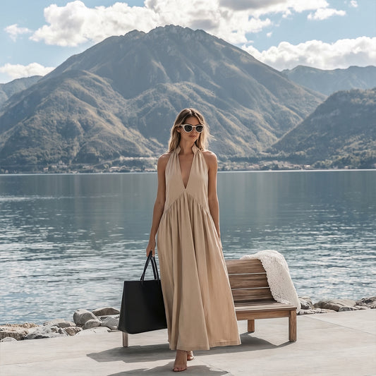 Sleeveless Loose Linen Cotton Dress