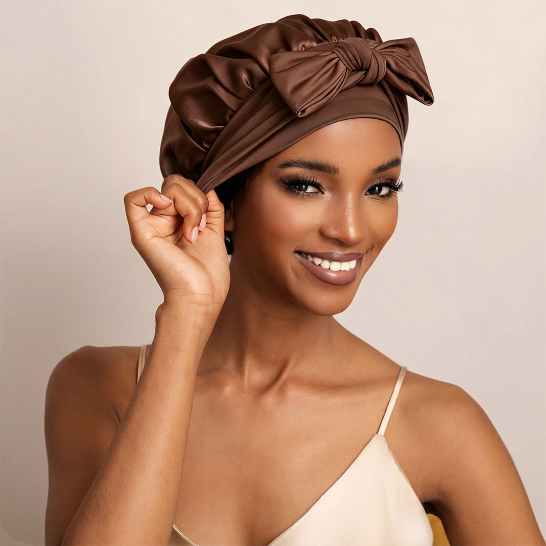 Pure Silk Bowknot Tie Bonnet