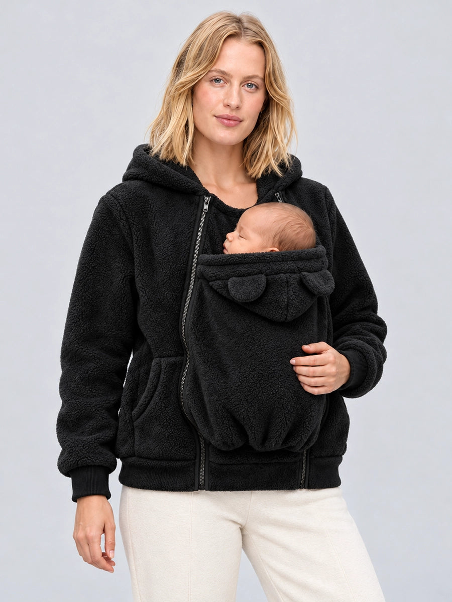 Babywearing Pocket Hoodie for Cool-Weather Layering