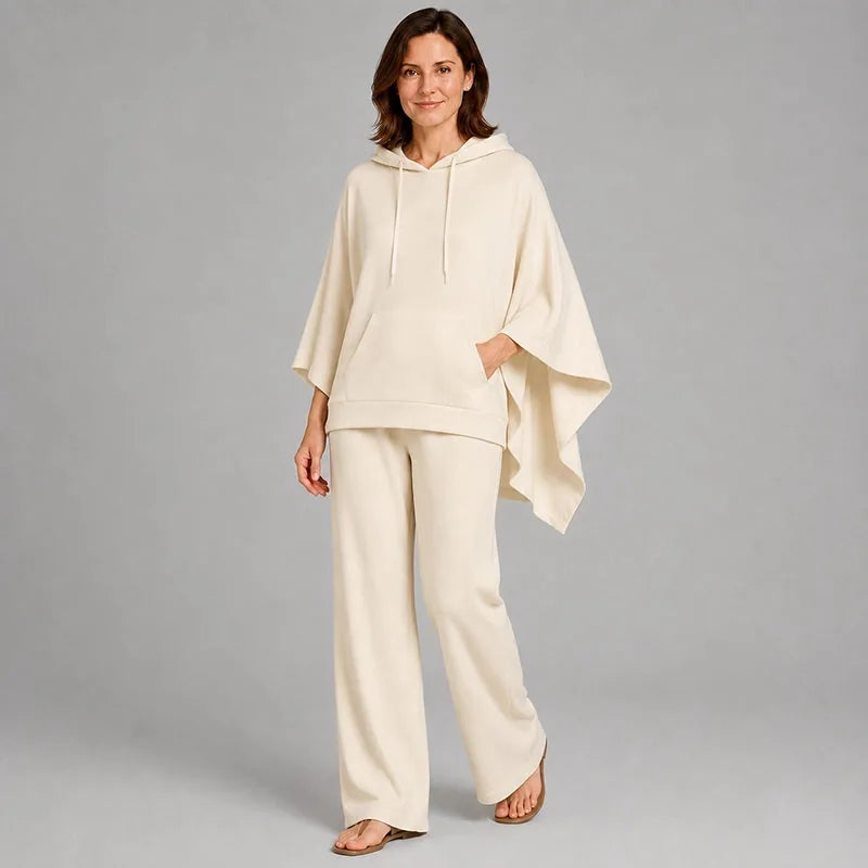 Women’s Asymmetric Hem Sweatshirt and Pants Set
