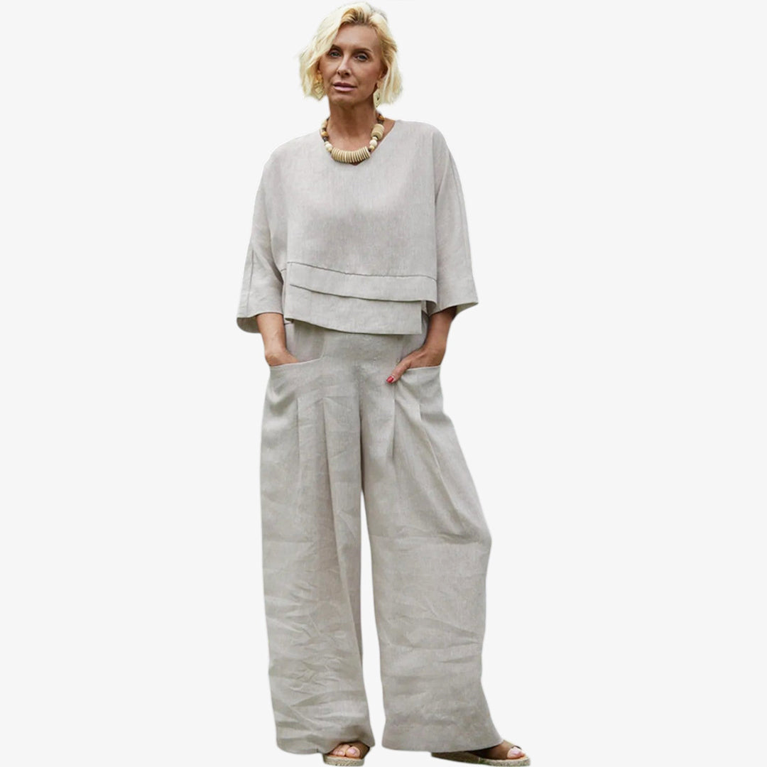 Relaxed Two-Piece Wide-Leg Set