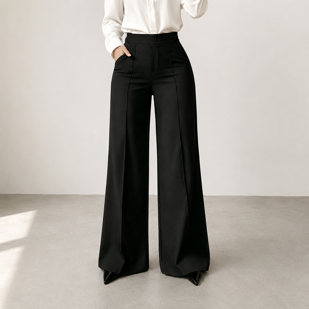 High Waist Straight Leg Casual Dress Pants