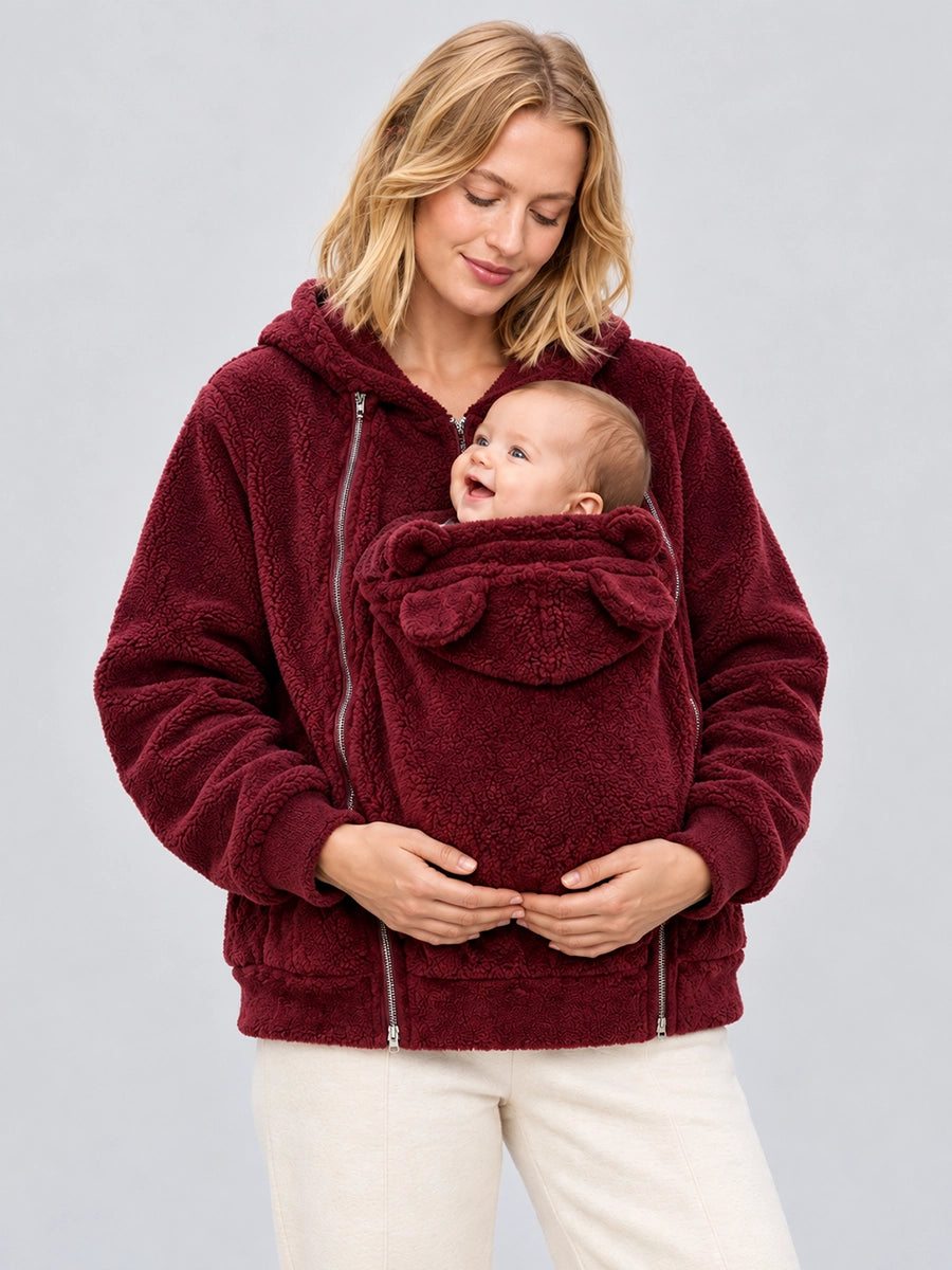 Babywearing Pocket Hoodie for Cool-Weather Layering