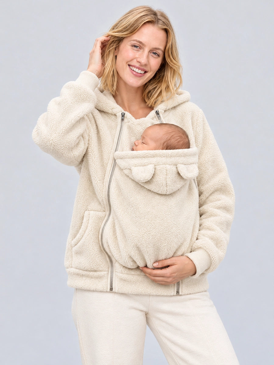 Babywearing Pocket Hoodie for Cool-Weather Layering