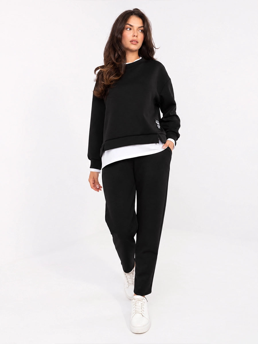 Women's Colorblock Sweatshirt and Pants Set