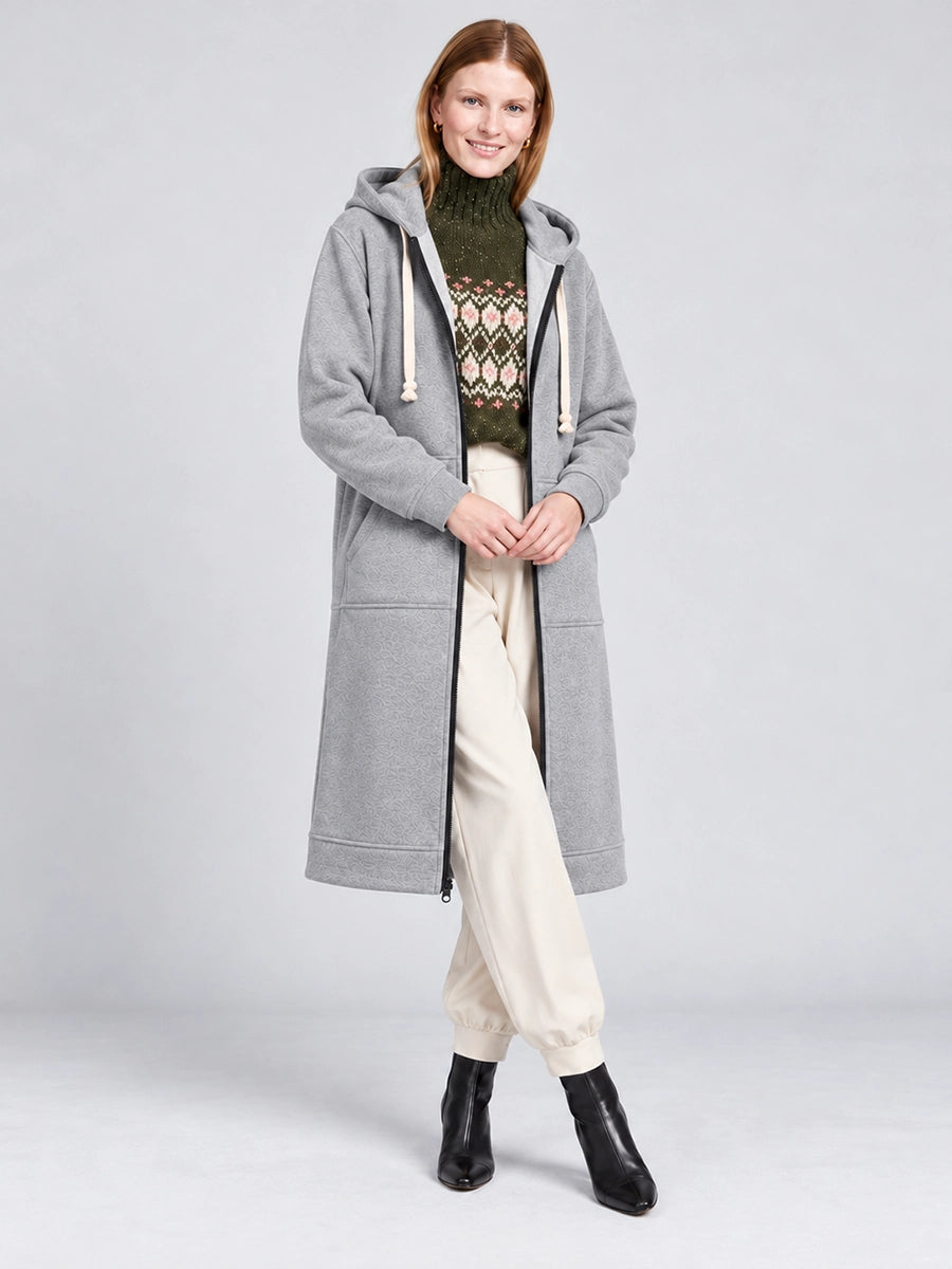 Longline Zip-Up Casual Jacket for Everyday Layering