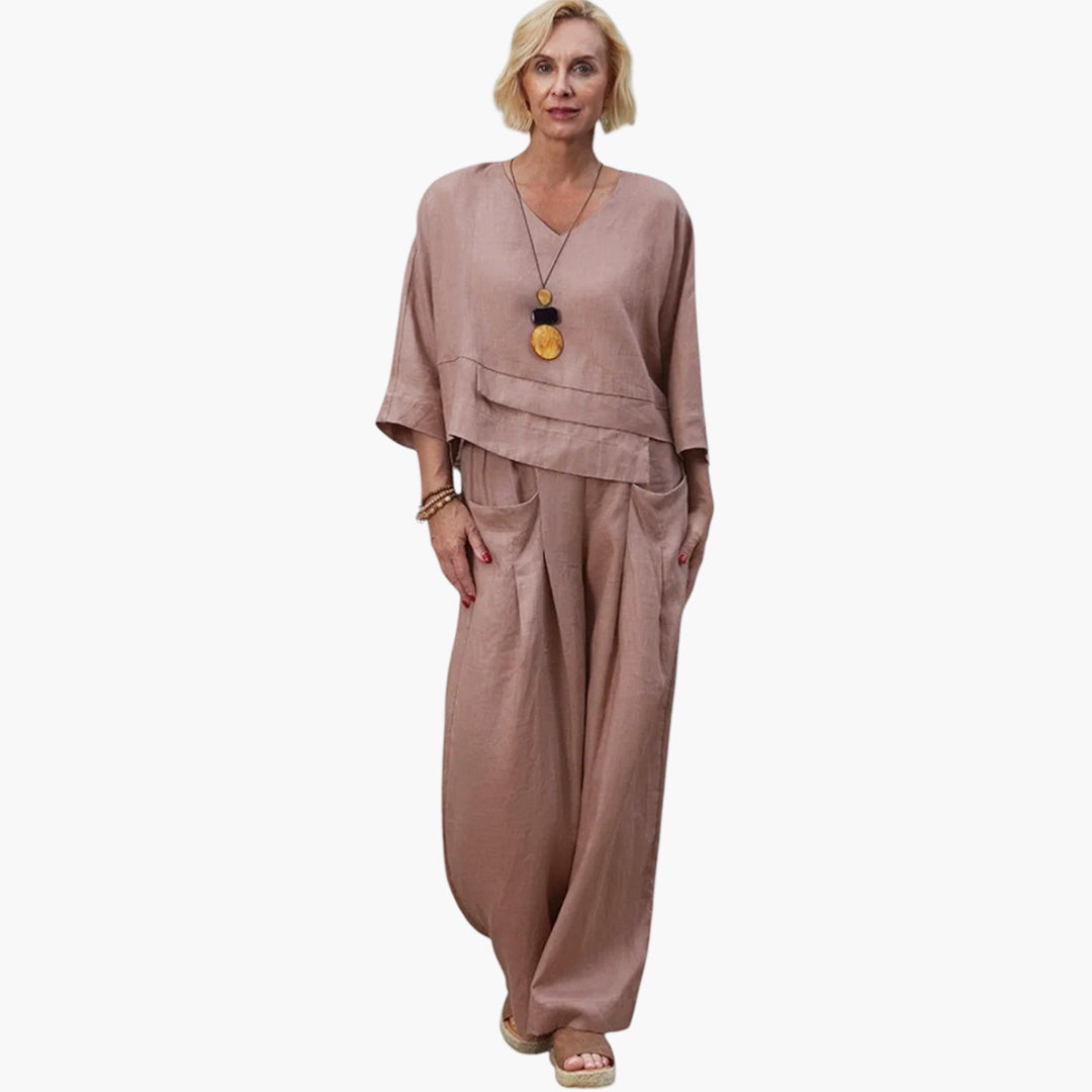 Relaxed Two-Piece Wide-Leg Set
