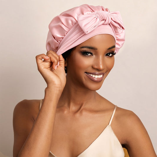 Pure Silk Bowknot Tie Bonnet