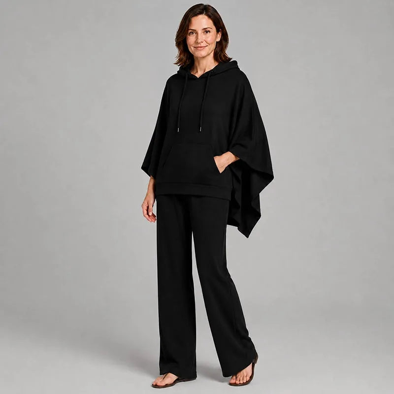 Women’s Asymmetric Hem Sweatshirt and Pants Set