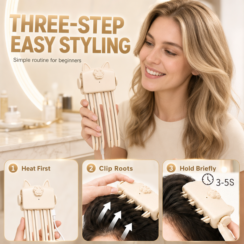 Cordless Heated Root-Lift Styling Clip