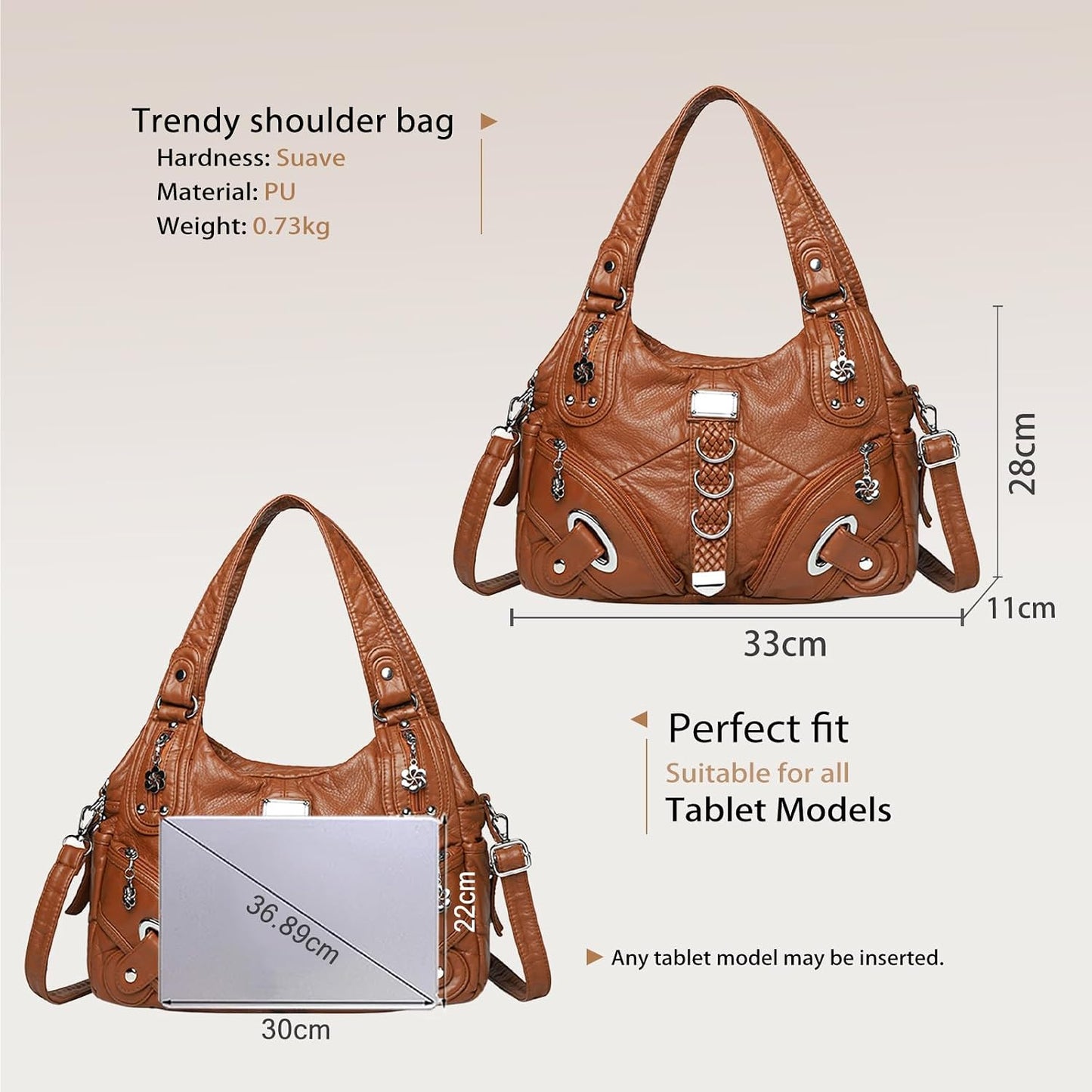 Women's Multi-Pocket Shoulder & Crossbody Bag - image 4
