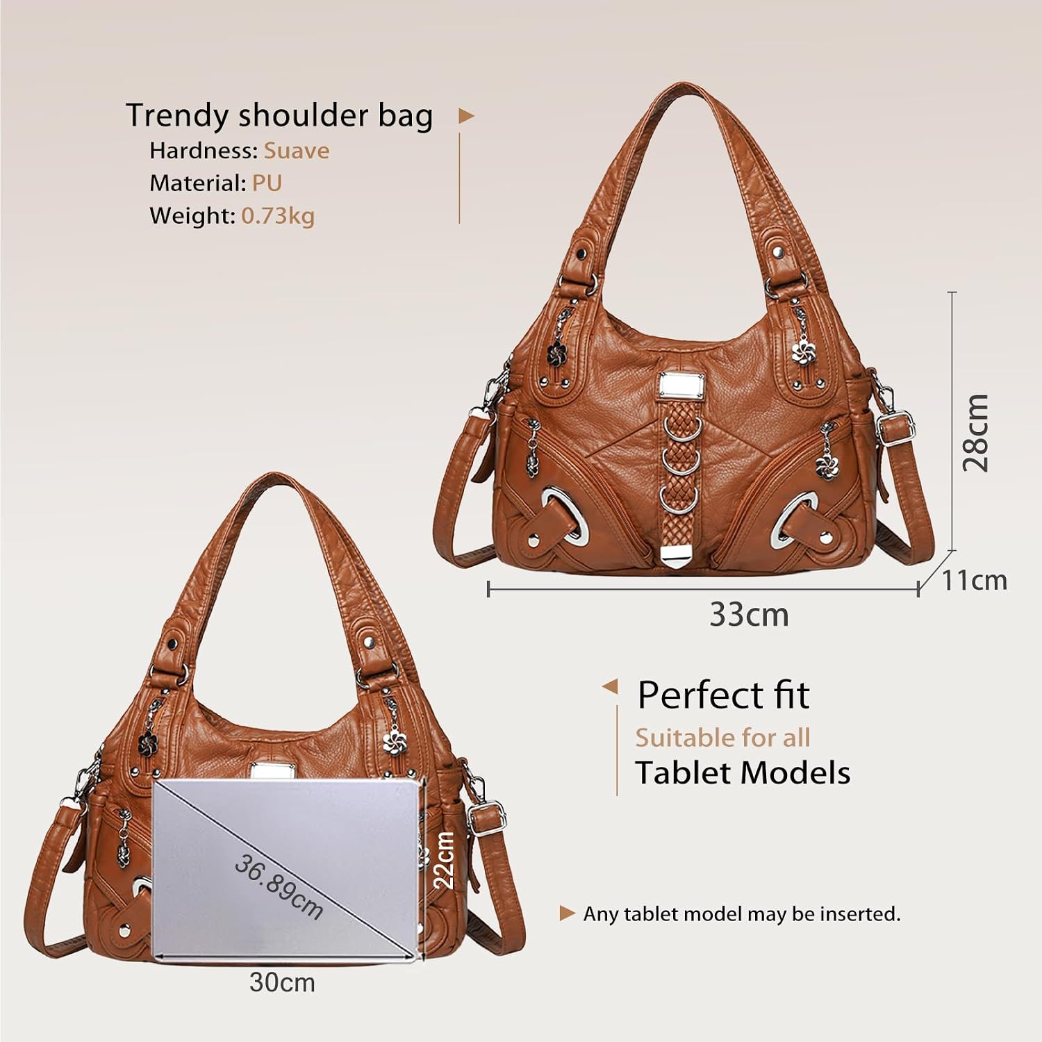Women's Multi-Pocket Shoulder & Crossbody Bag - image 4