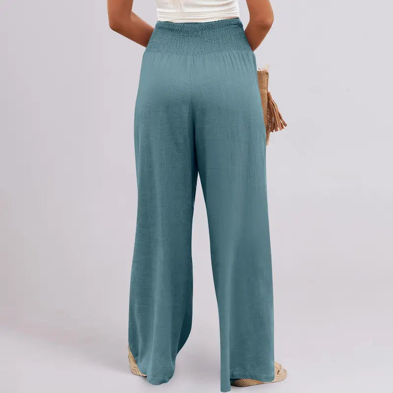 Women's Linen Wide Leg Palazzo Pants - image 6