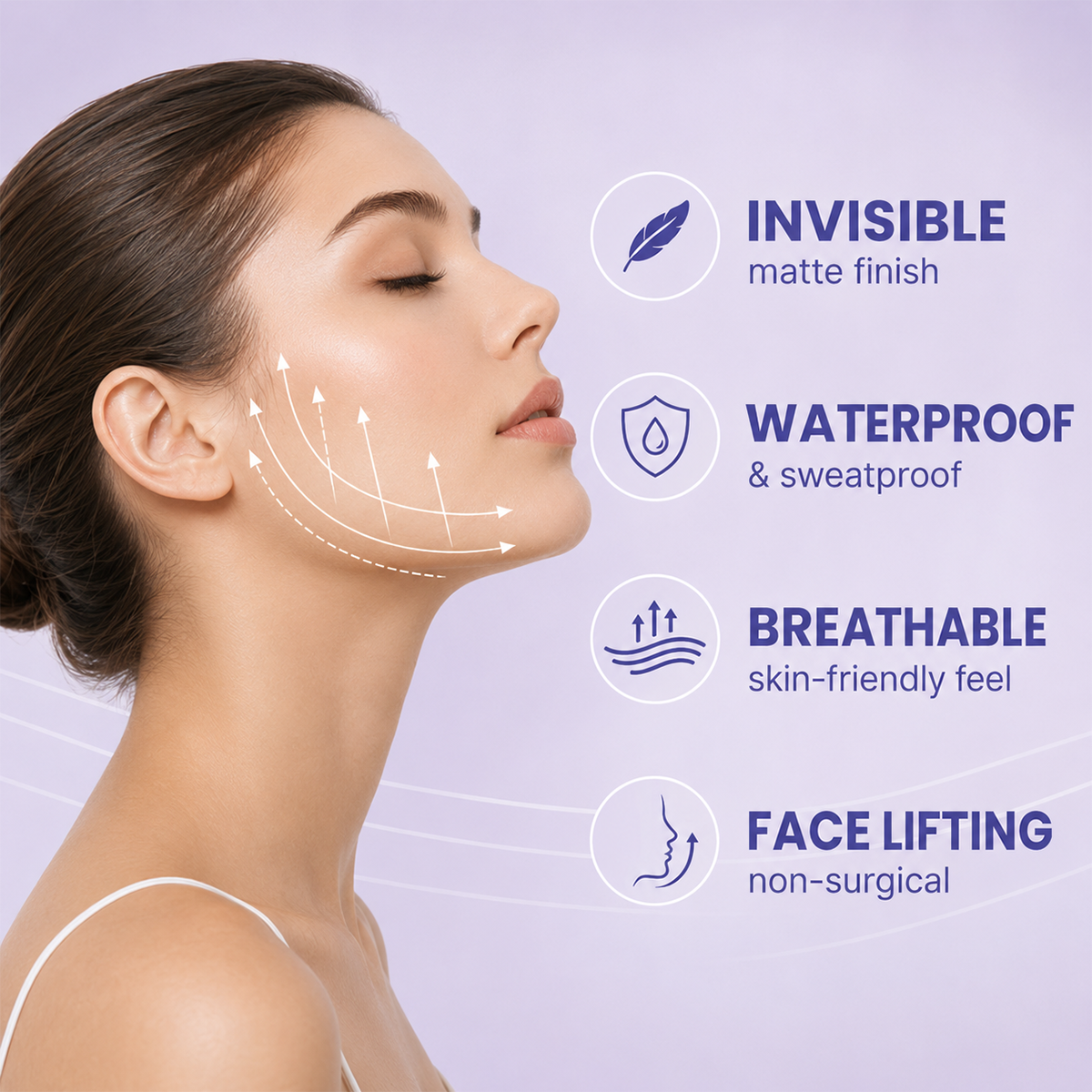 V-Face Lifting Invisible Adhesive Tape - image 2