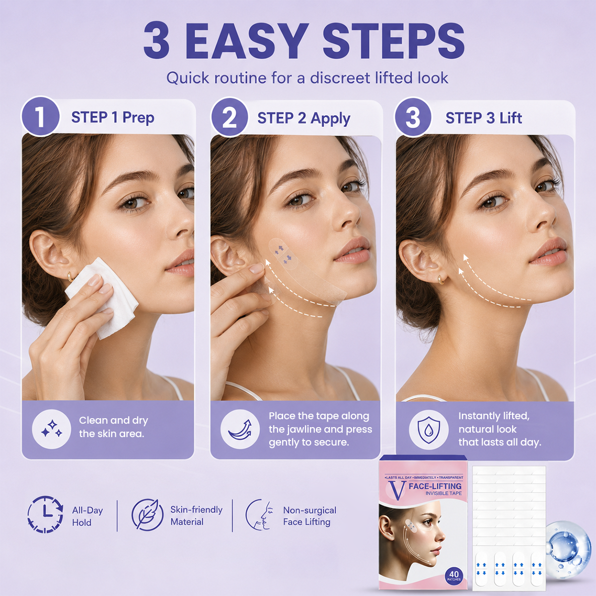 V-Face Lifting Invisible Adhesive Tape - image 5