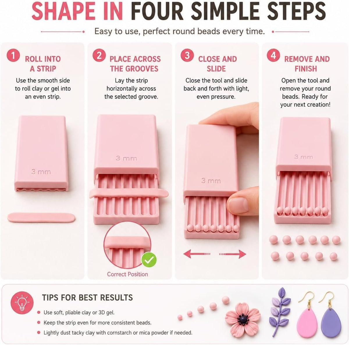 3D Floral Nail Art Clay Tool Kit – product image 4