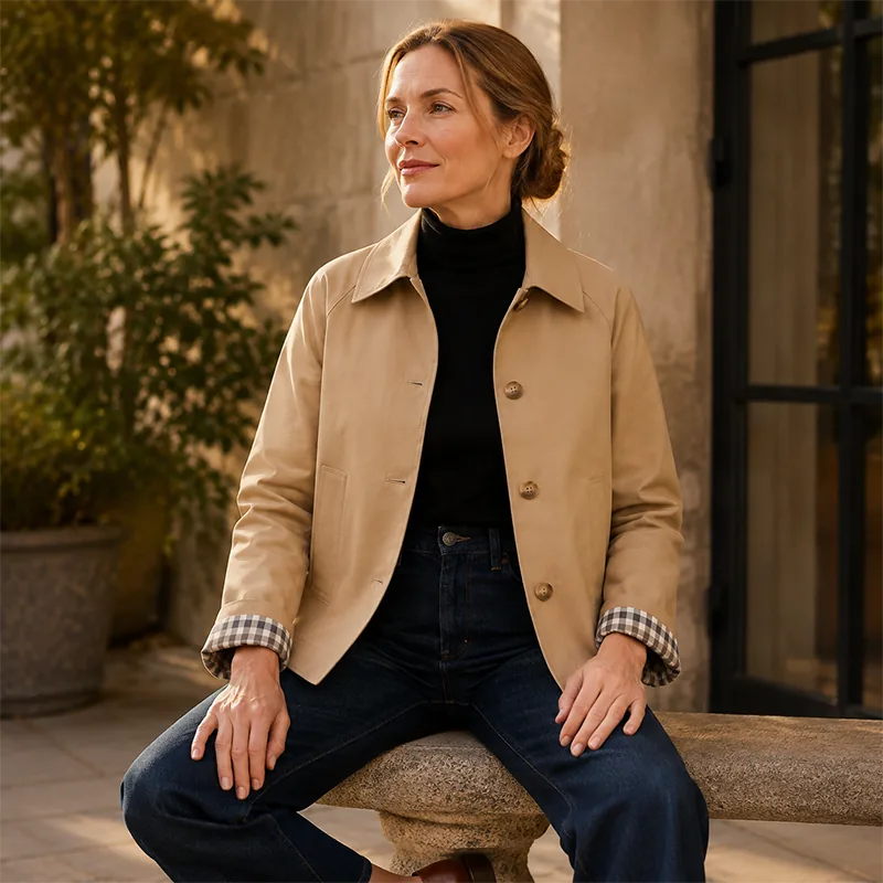 Women’s Cropped Utility Trench Jacket