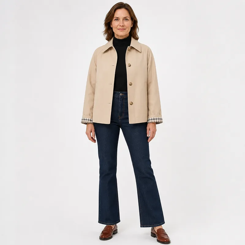Women’s Cropped Utility Trench Jacket