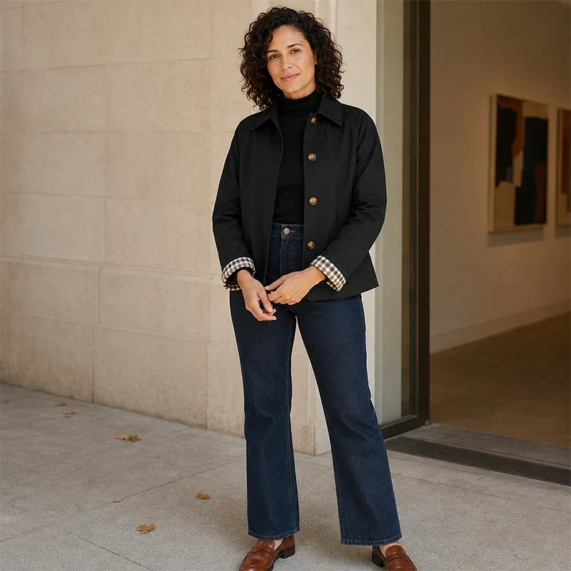 Women’s Cropped Utility Trench Jacket