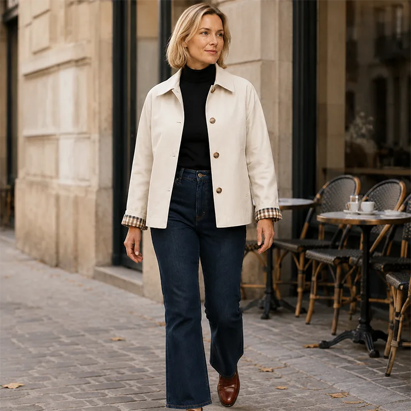 Women’s Cropped Utility Trench Jacket