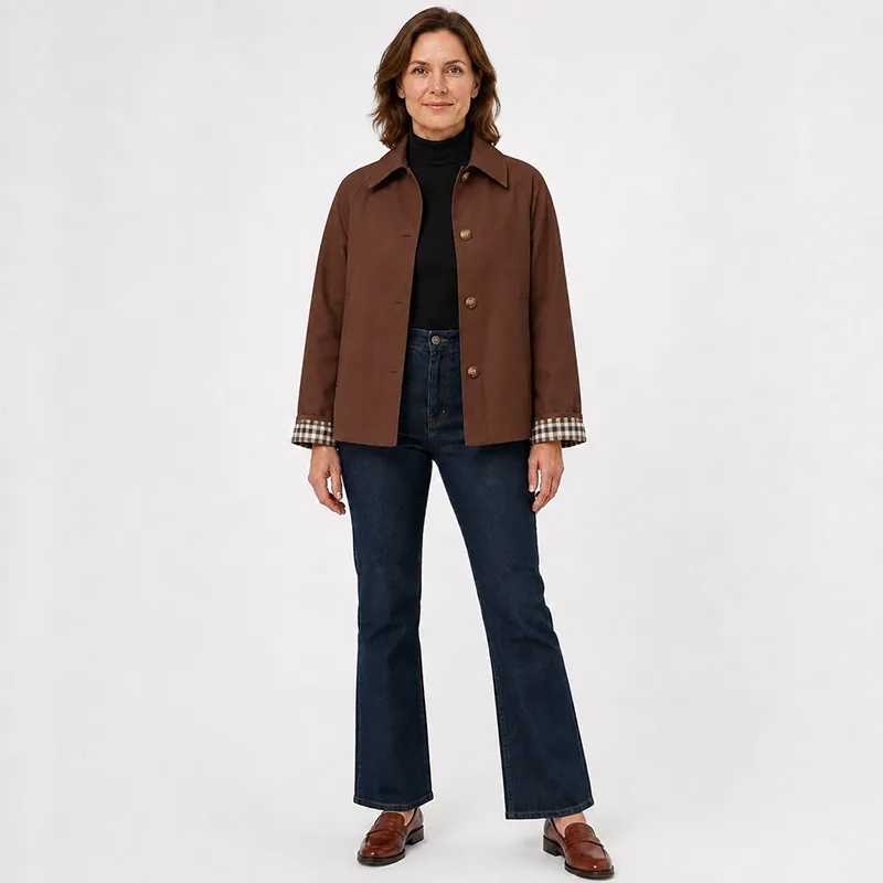 Women’s Cropped Utility Trench Jacket