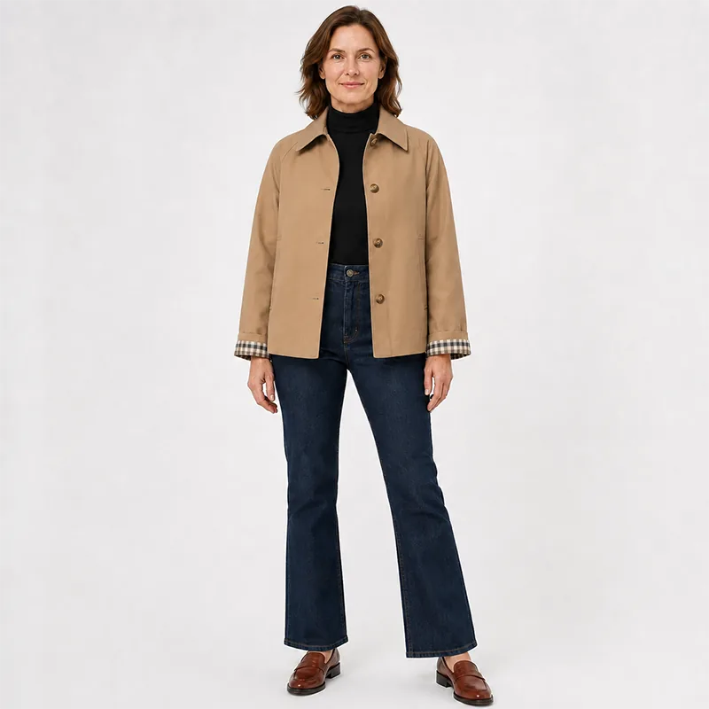 Women’s Cropped Utility Trench Jacket