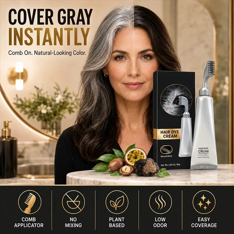 Instant Gray Coverage Hair Dye Comb – 80g