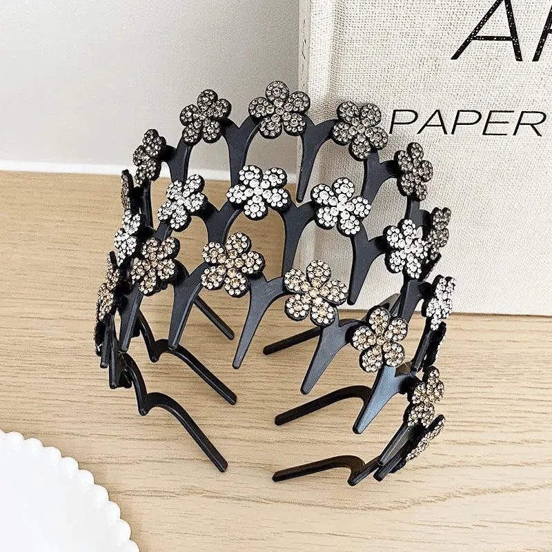 Rhinestone Wavy Headband Set – 4 Pieces – product image 6