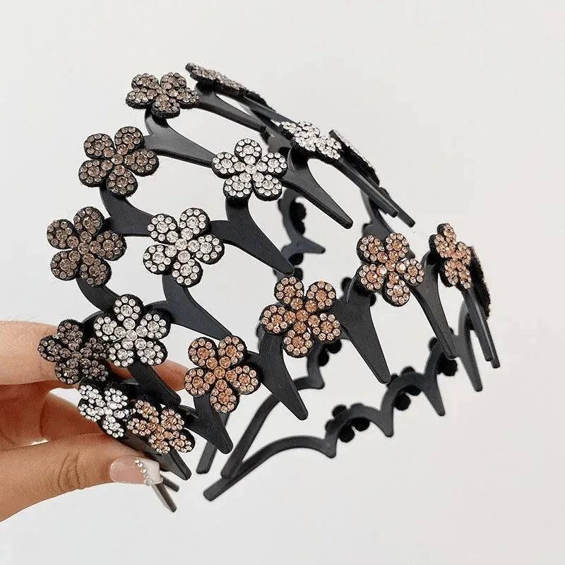 Rhinestone Wavy Headband Set – 4 Pieces – product image 7