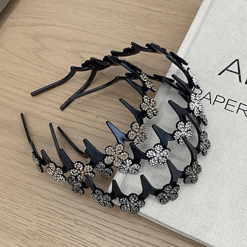 Rhinestone Wavy Headband Set – 4 Pieces – product image 8