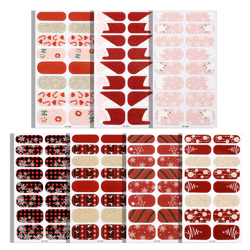 Glow-in-the-Dark Christmas Nail Sticker Set – 7 Sheets