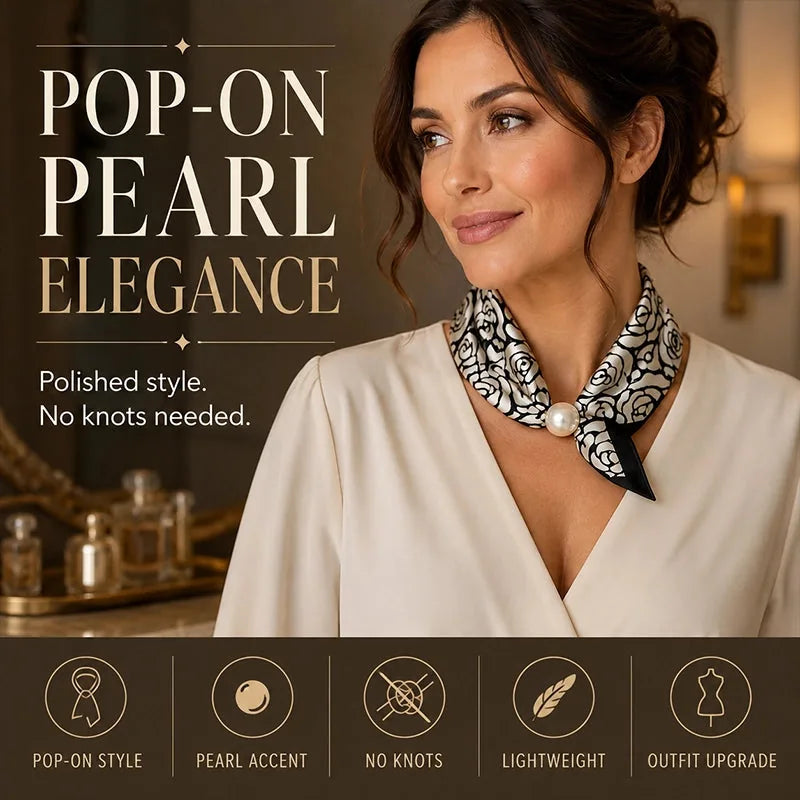 Pearl-Ring Pull-Through Scarf Necklace