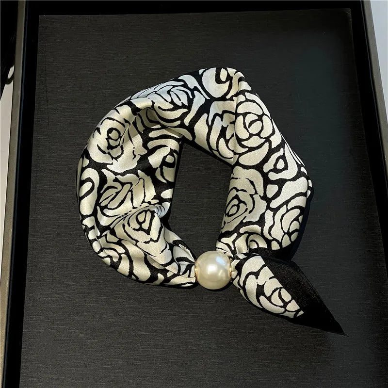 Pearl-Ring Pull-Through Scarf Necklace