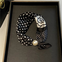 Black Camellia Polka Dot