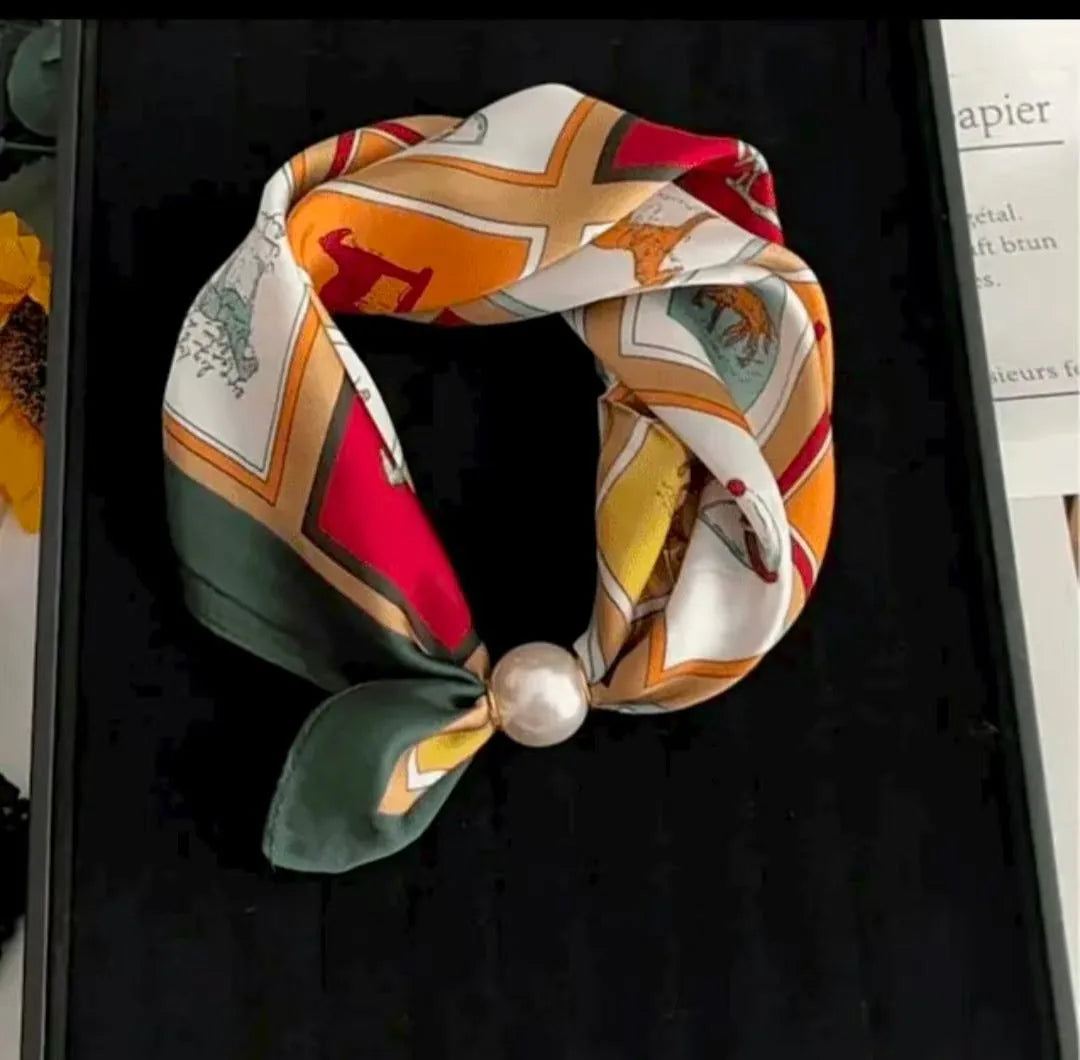 Pearl-Ring Pull-Through Scarf Necklace