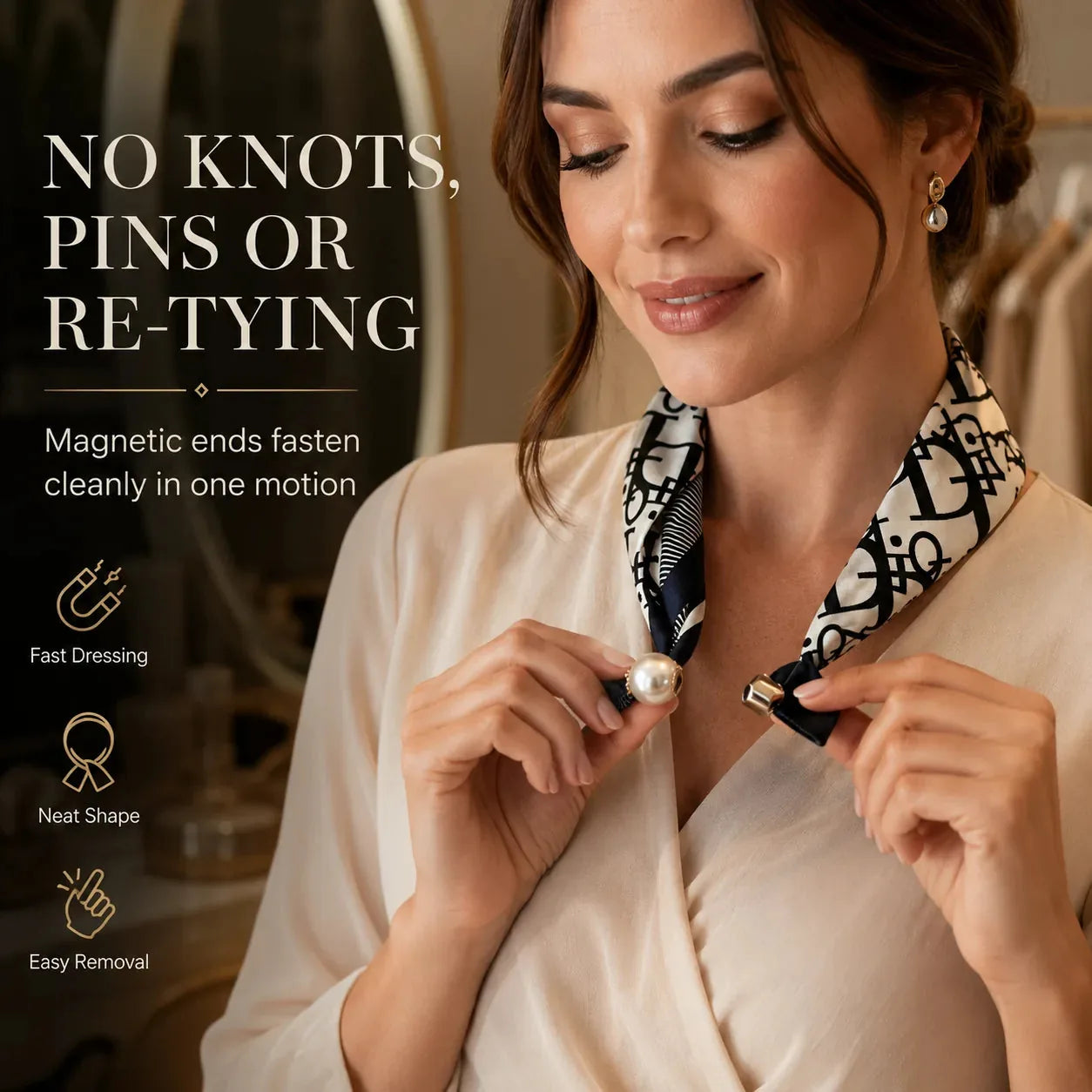 Pearl-Ring Pull-Through Scarf Necklace – product image 6