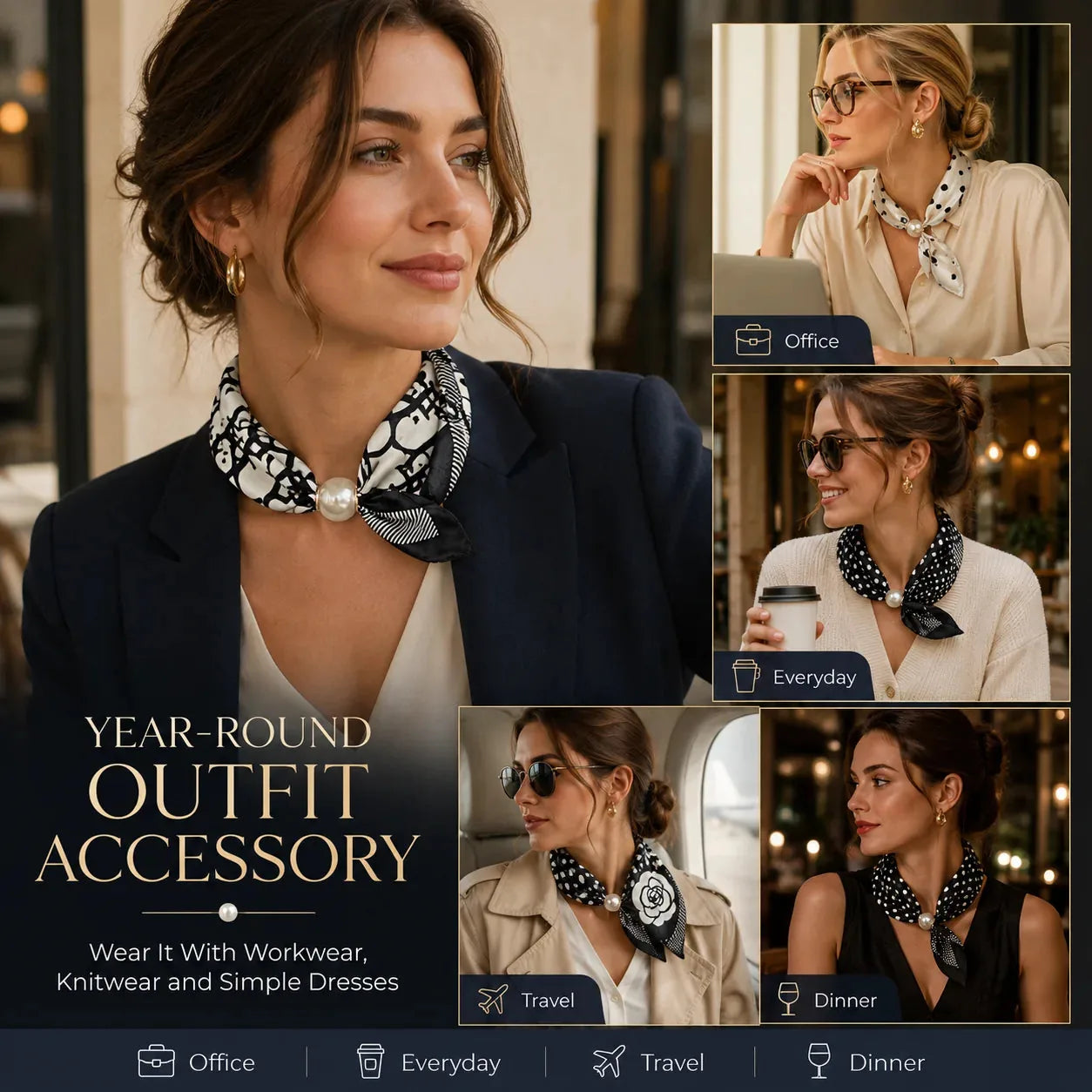 Pearl-Ring Pull-Through Scarf Necklace – product image 7