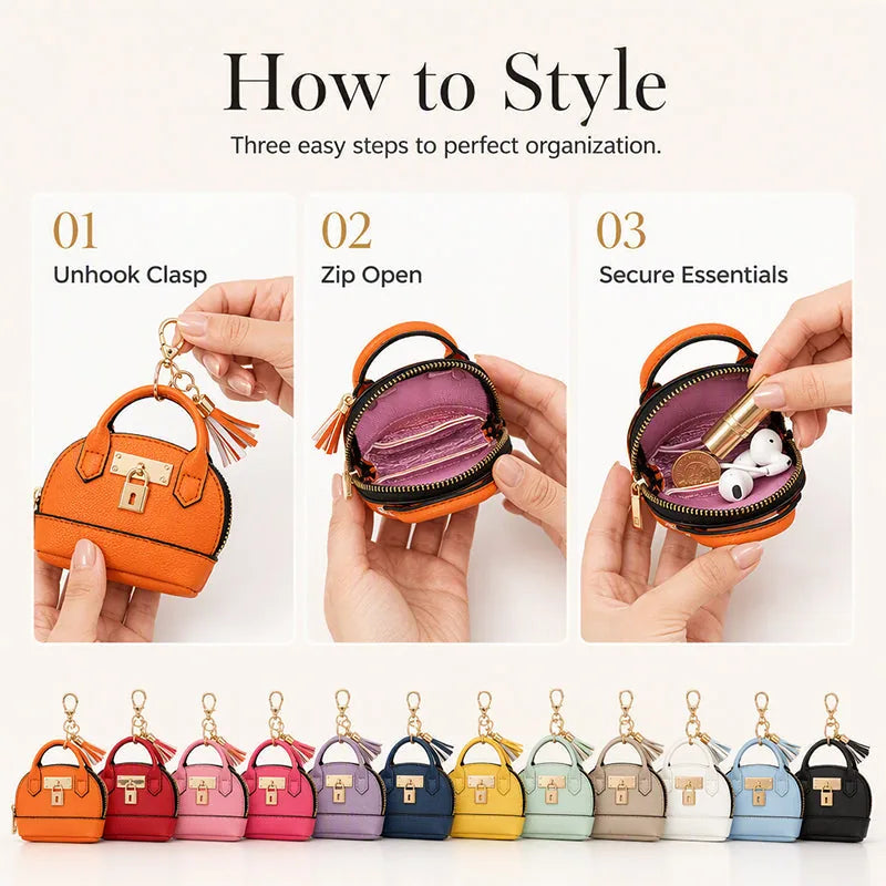 Mini Semicircle Keychain Coin Purse – product image 2