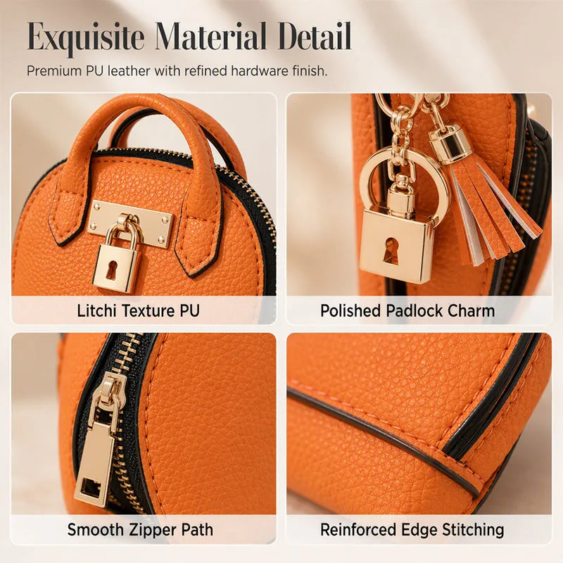 Mini Semicircle Keychain Coin Purse – product image 4