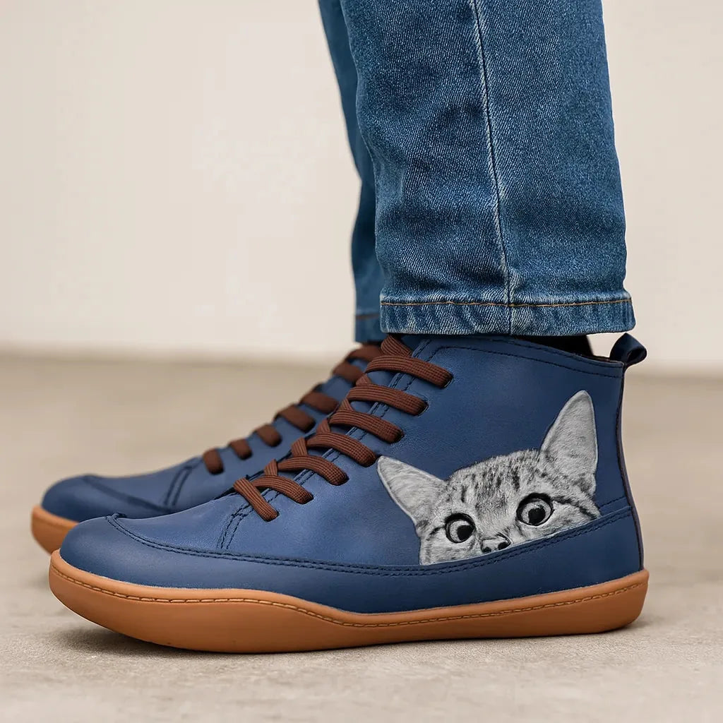 Women’s Cat-Print Buckle Ankle Boots – product image 2