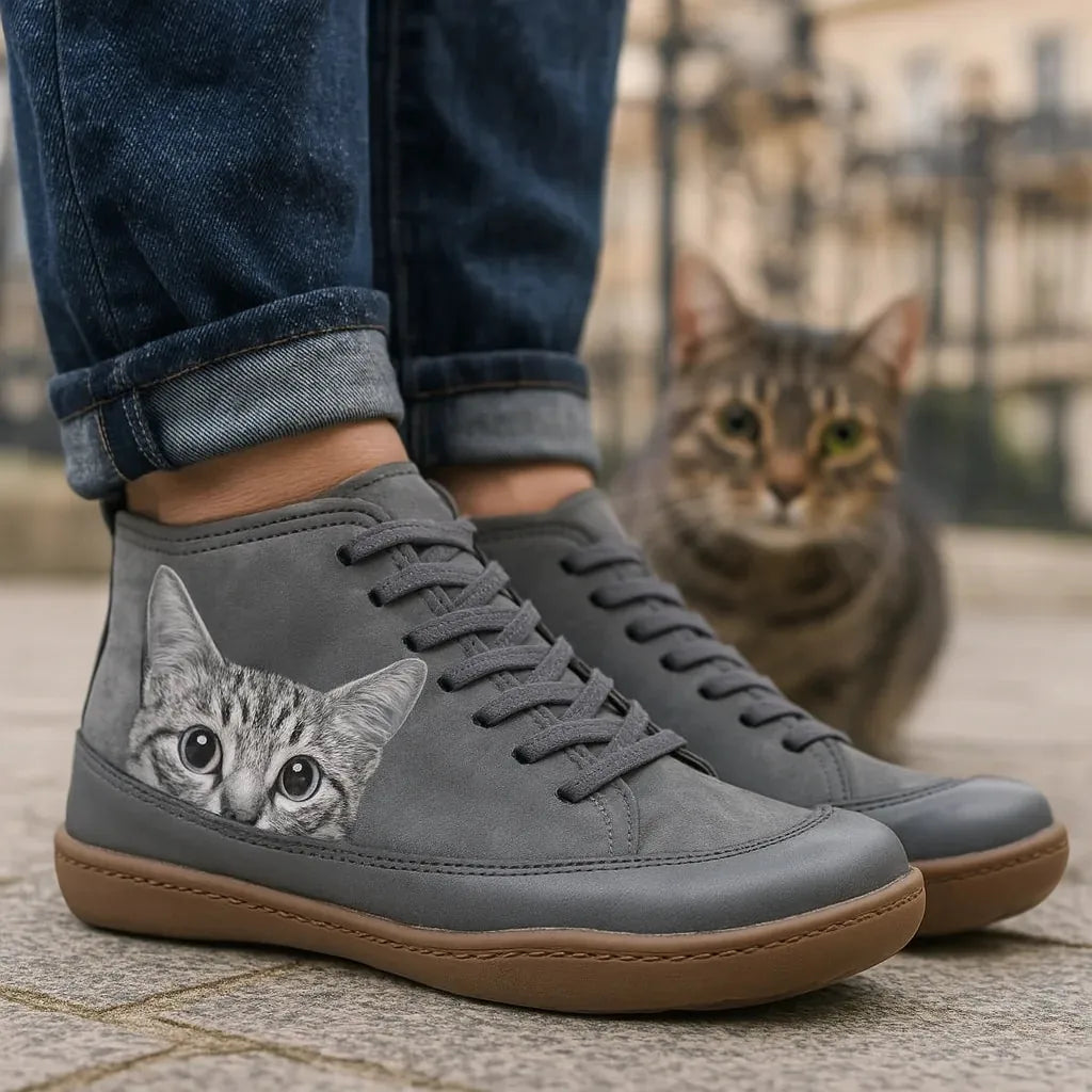 Women’s Cat-Print Buckle Ankle Boots – product image 3