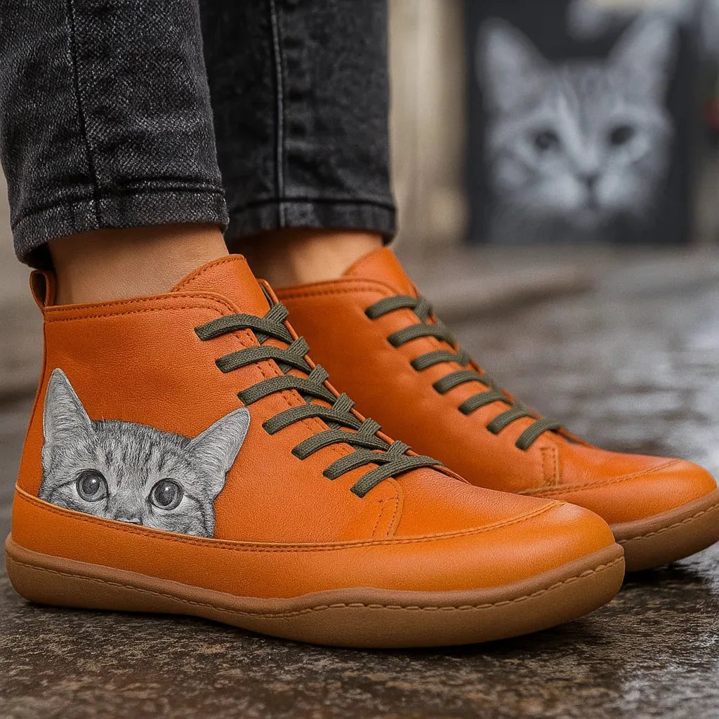 Women’s Cat-Print Buckle Ankle Boots – product image 4