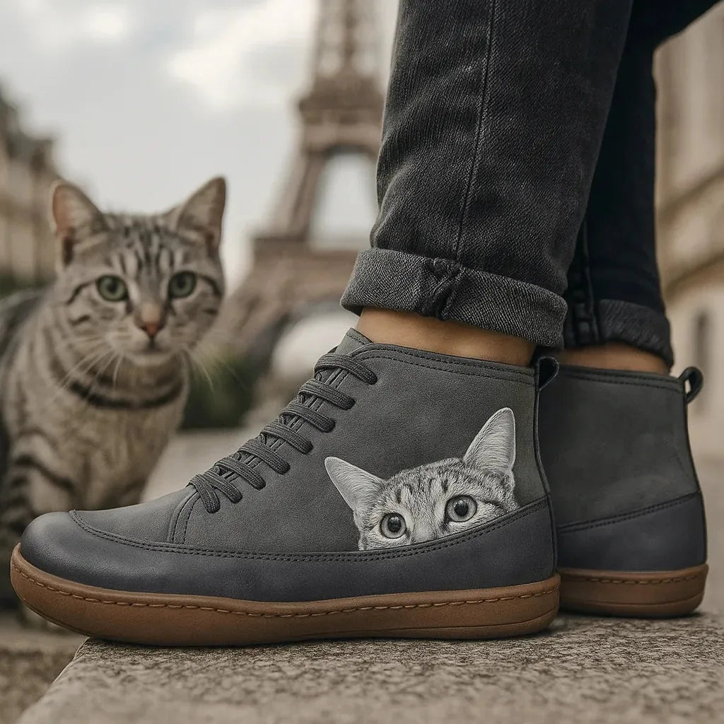 Women’s Cat-Print Buckle Ankle Boots – product image 5