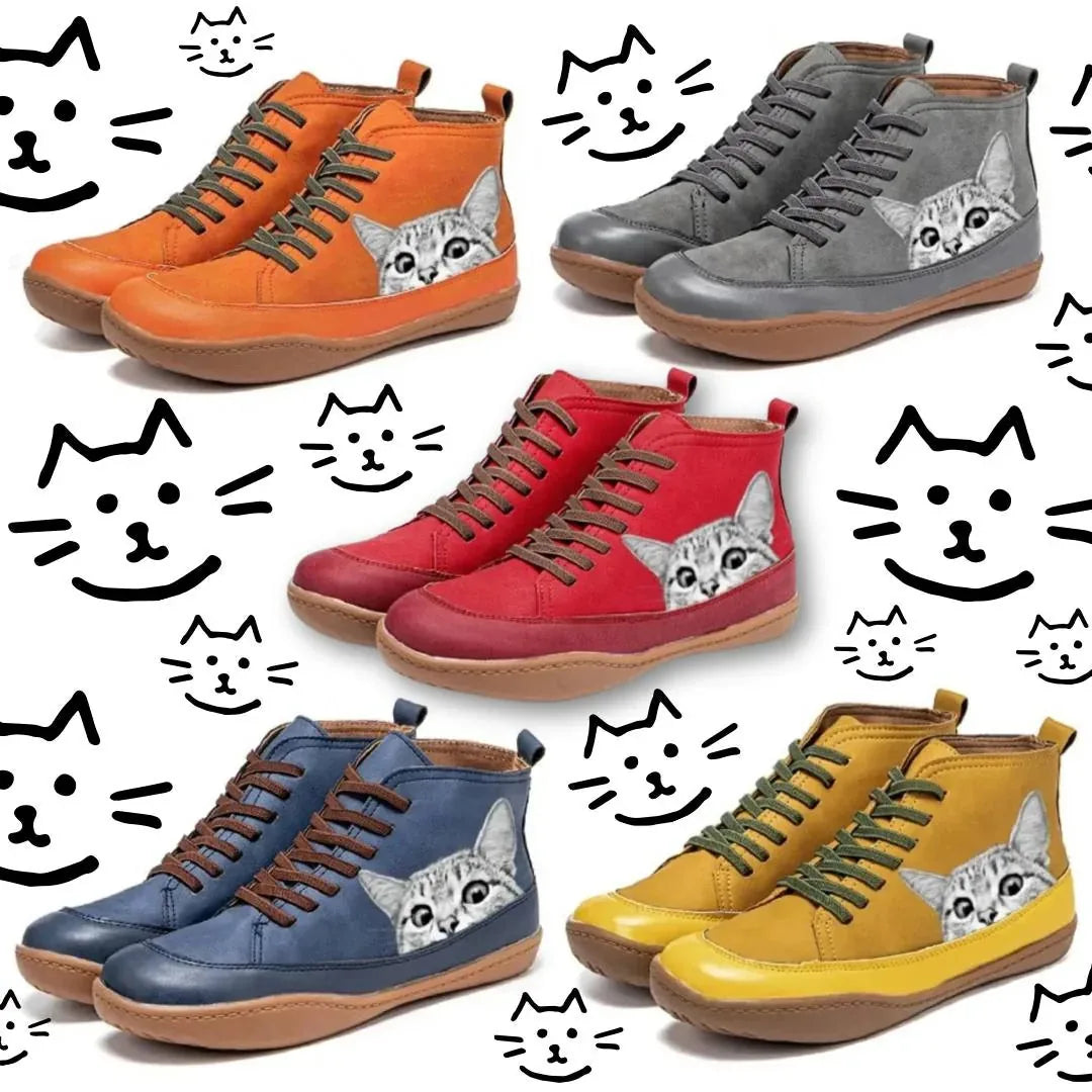 Women’s Cat-Print Buckle Ankle Boots – product image 7