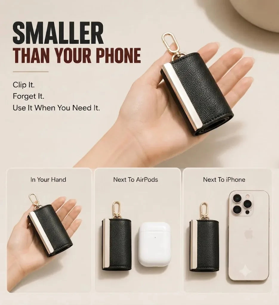 Foldable Keychain Shopping Tote Bag with Metal Clip – product image 1
